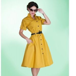 NEW Tatyana Belted Four Anchors Bowling Dress